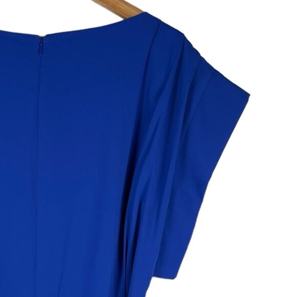 Eliza J Royal Blue Boat Neckline Cap Sleeves Dress Size 16 NEW - Picture 12 of 12